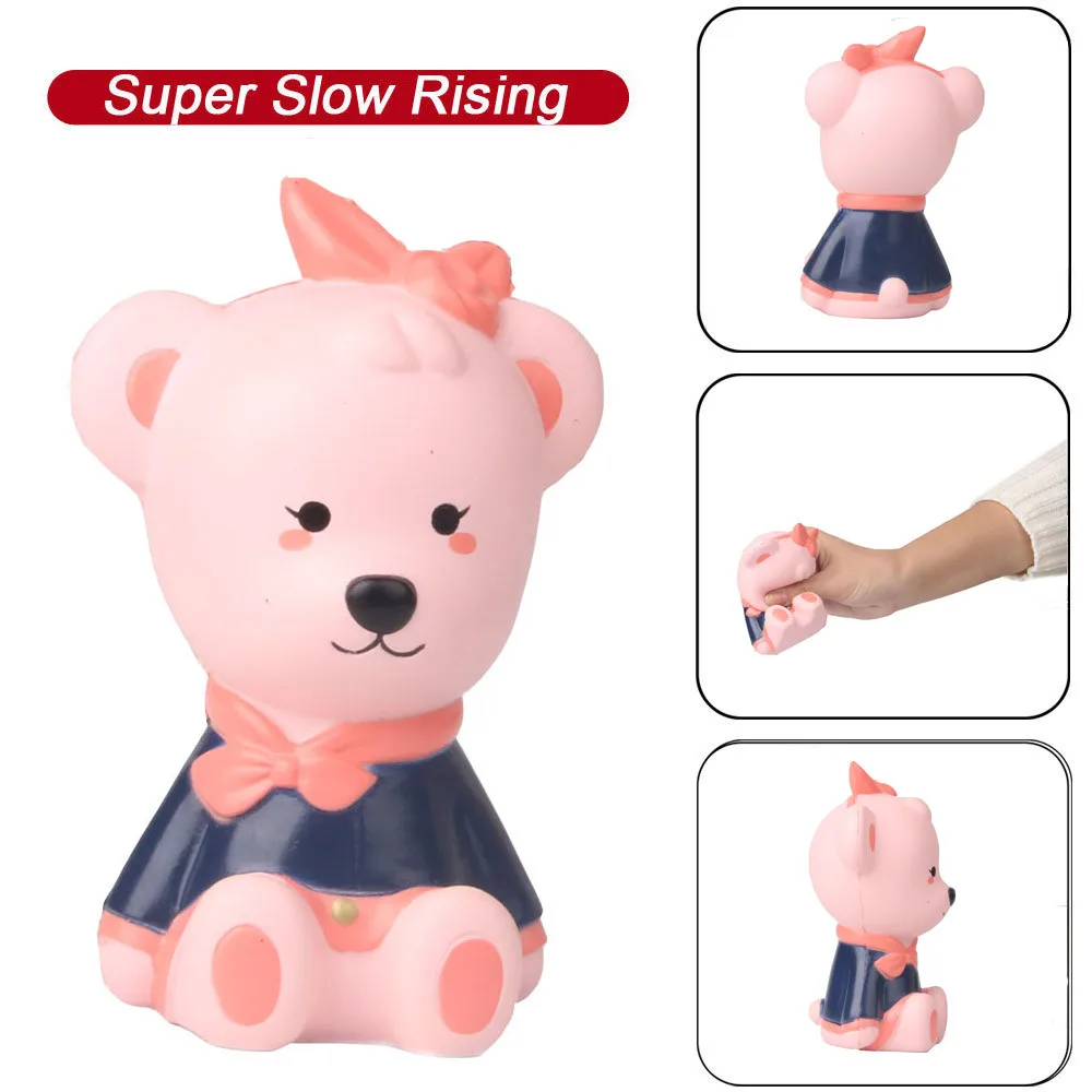 Kawaii подарок для детей мягкий милый розовый медведь медленно расправляющиеся мягкие игрушки эластичные фрукты ароматизированные стресс