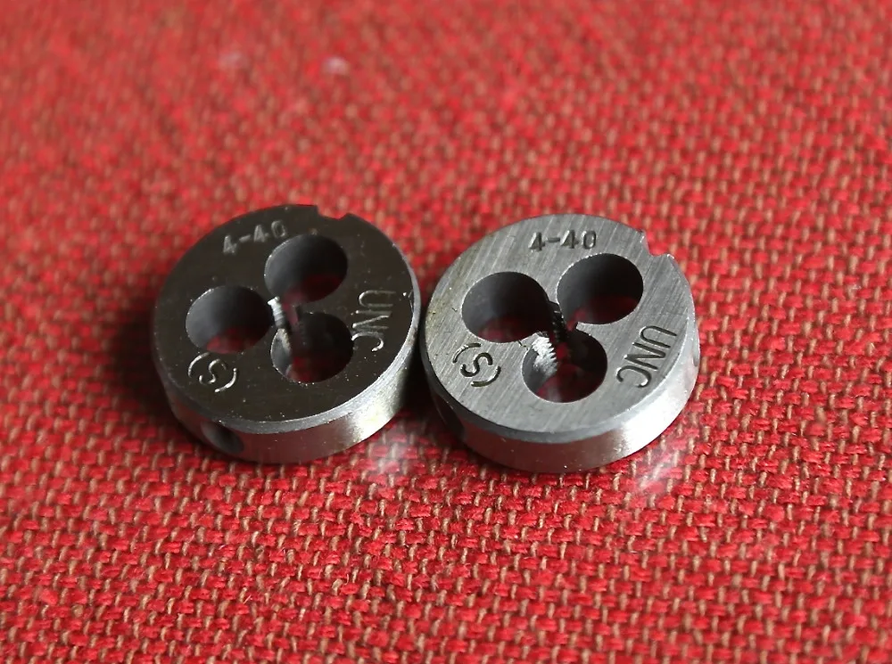 

Free shipping of 2PCS Alloy steel made UNC 4-40 Die Threading Tools Lathe Model Engineer Thread Maker