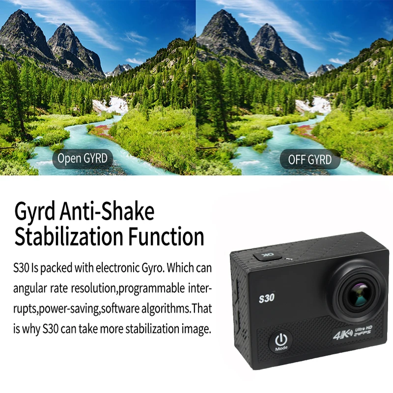 HOTWAV экшн камера wifi 2 0 дюймов экран 4 K Спортивная k Ultra HD 1080 P Экшн go