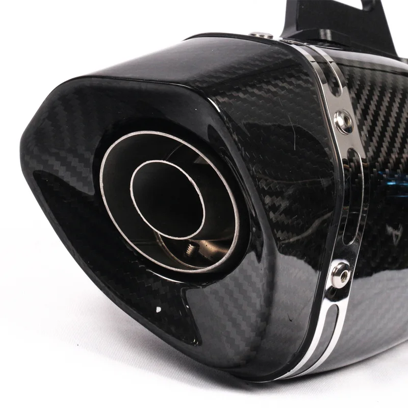 Universal 38~51mm Real carbon fiber stainless steel Motorcycle Exhaust Muffler Modified With DB Killer For Z900 GSXR750 CBR500 - Image 3