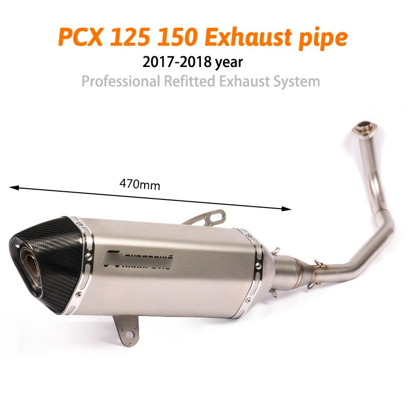 

Silp on For Honda 2017-2018 PCX 125/150 Motorcycle Modification non-destructive Link Exhaust Muffler Pipe With DB Killer