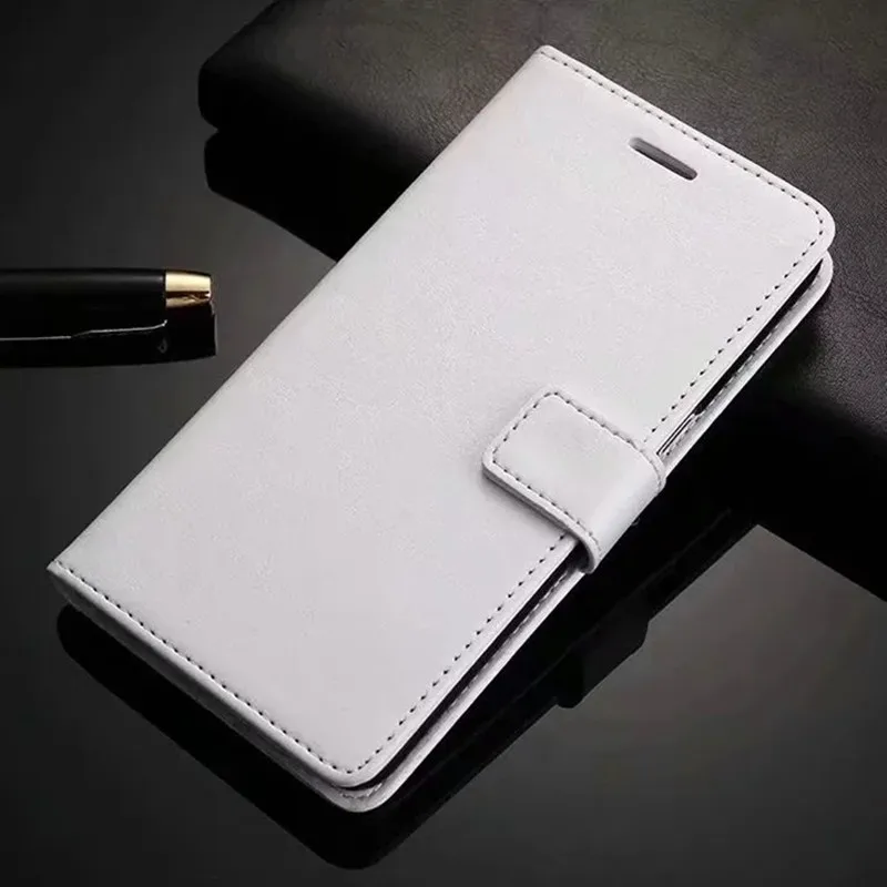 Кожаный чехол-кошелек PDGB для huawei P9 P10 Lite P20 Pro P30 Plus Nova 3 3E 4 Honor 6C 8C 8X Play 8A P Smart Book откидной мягкий чехол - Цвет: Белый