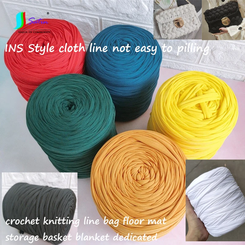 Manual Cloth Line Not Pilling Crochet Line Bag Floor Mat Storage Basket ...