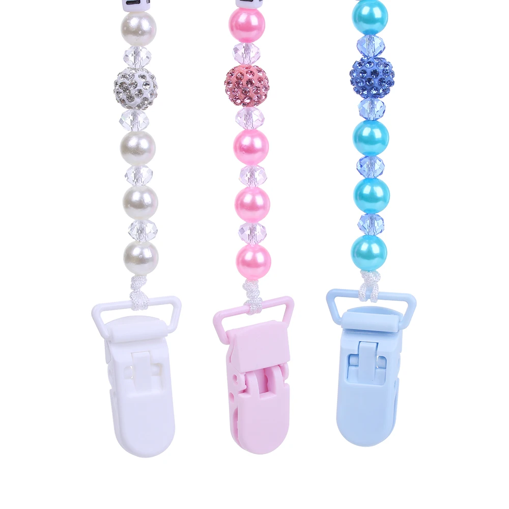 Baby Infant Spring Dummy Pacifier Soother Nipple Clip Chain Holder Strap LY