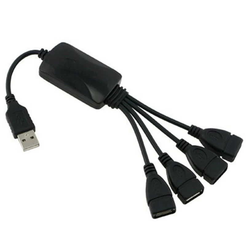 4 портовый USB кабель стандартный адаптер для ноутбука ПК концентратор 2 0|USB-хабы| |