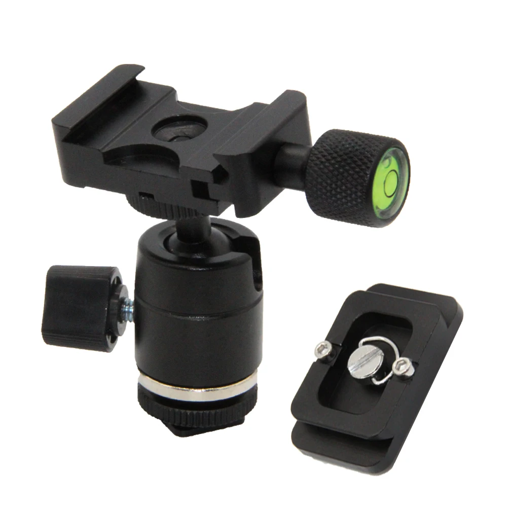 2 In 1 K30 Quick Release Plate Clamp Stabilizer Rails + Q29 Mini Tripod Ball Head Ballhead+1/4