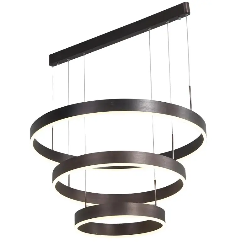 

Nordic Vintage Led Pendant Lights Fixture lustre Modern Kitchen Dining Room Hanging Lamp Decor Home Lighting Brown Metal 110-220