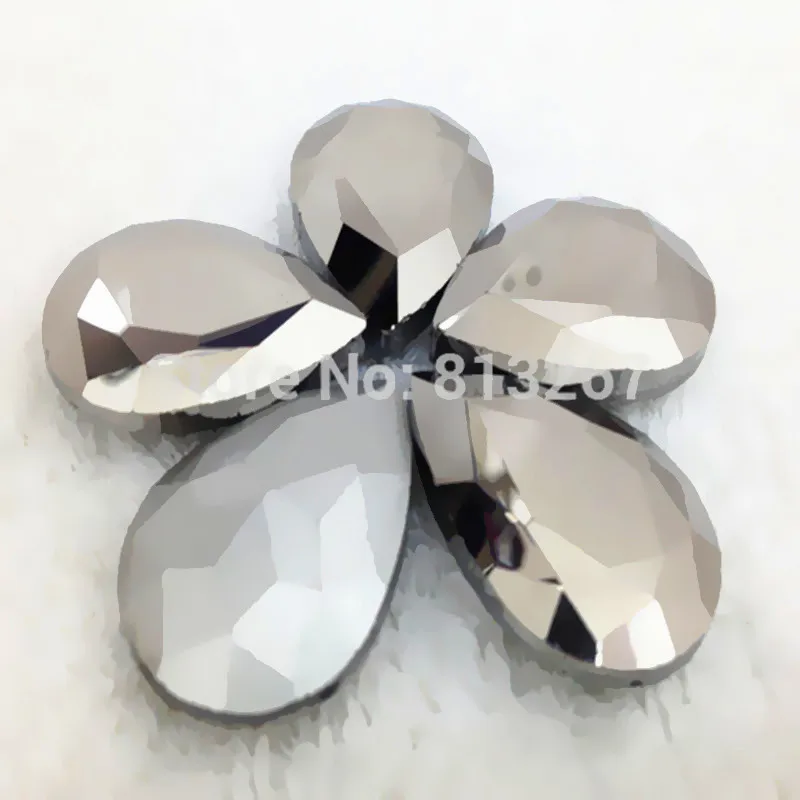 Pointback груша капля КРИСТАЛЛ причудливый Камень каплевидные/стеклянные капли кристаллы для изготовления ювелирных изделий, DIY аксессуар - Цвет: Jet Hematite
