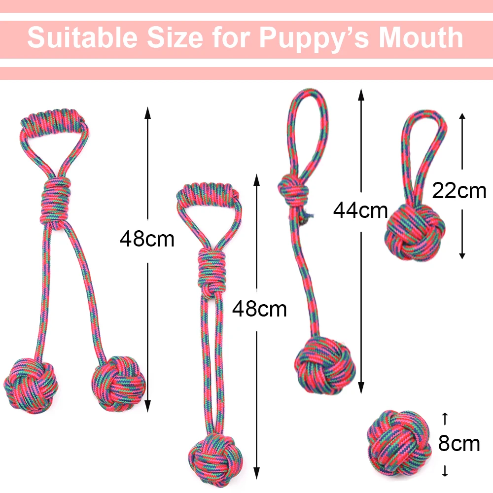 5 Packs Interactive Toys Dogs Chew Cotton Toy (2)