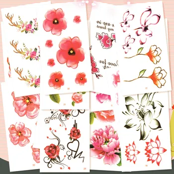 

30pcs/set Tatoo Sticker Waterproof Flower Butterfly Lotus Fake Tattoo Women Men Tatouage Temporaire Homme Tatoo 3d