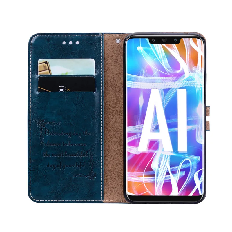 Sang trọng Lật Trường Hợp đối với Huawei Mate 20 lite Sang Trọng Đứng Wallet Bìa PU Da TPU Điện Thoại Túi Trường Hợp đối với Huawei người bạn đời 20 lite Vỏ huawei waterproof phone case