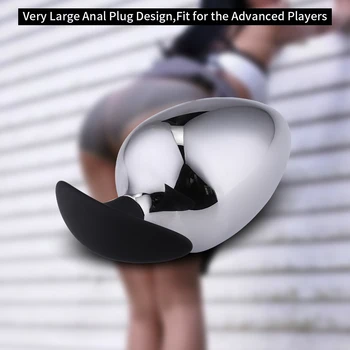 Extra big diameter dilatador anal expander metal buttplug adult sex toys masturbator large anal plug g spot butt plugs for women