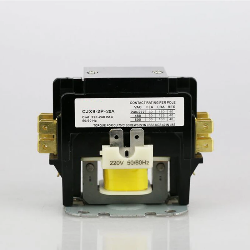 Cjx9 Series 2p 20a 240vac Ac Contactor Two Pole Contactor