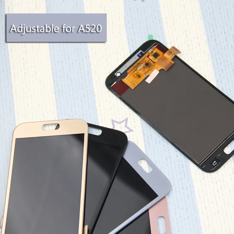 

1pcs For Samsung Galaxy A5 2017 A520F SM-A520F A520 LCD Display Touch Screen Digitizer Glass Assembly Blue Black Gold Pink