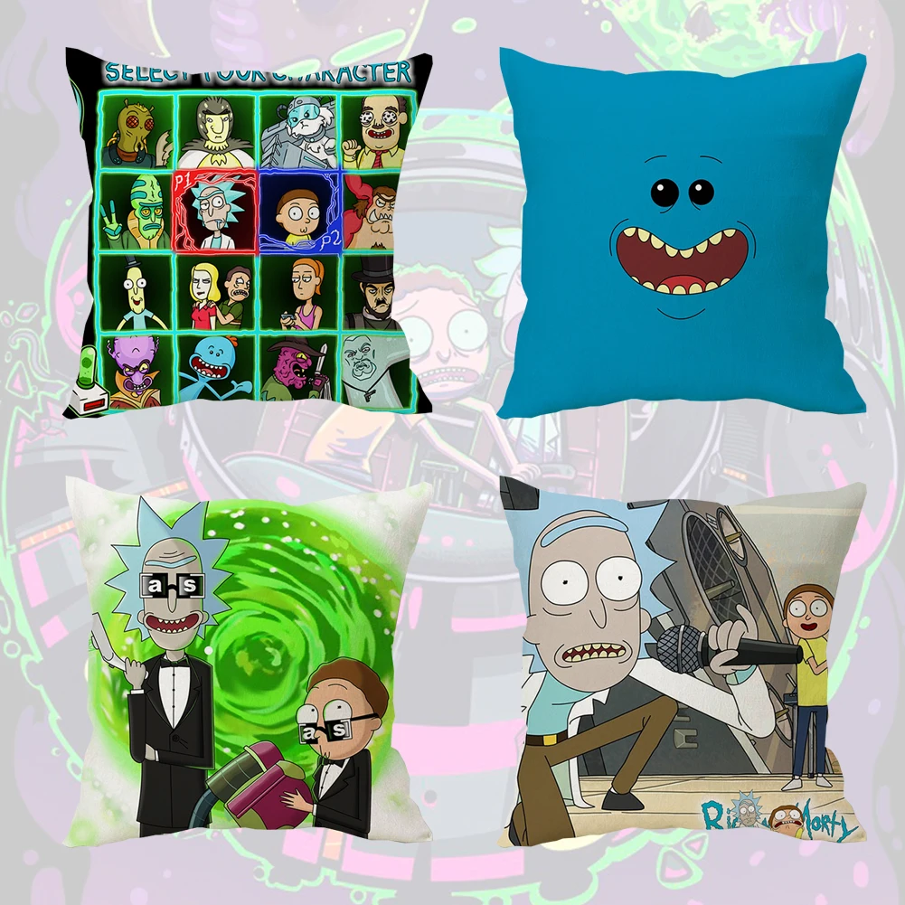 

Wellcomics 16" inch Cartoon Rick and Morty Pillow Case MEESEEKS Pillow Case Cover Dakimakura Cushion Home Decor Cosplay Costume