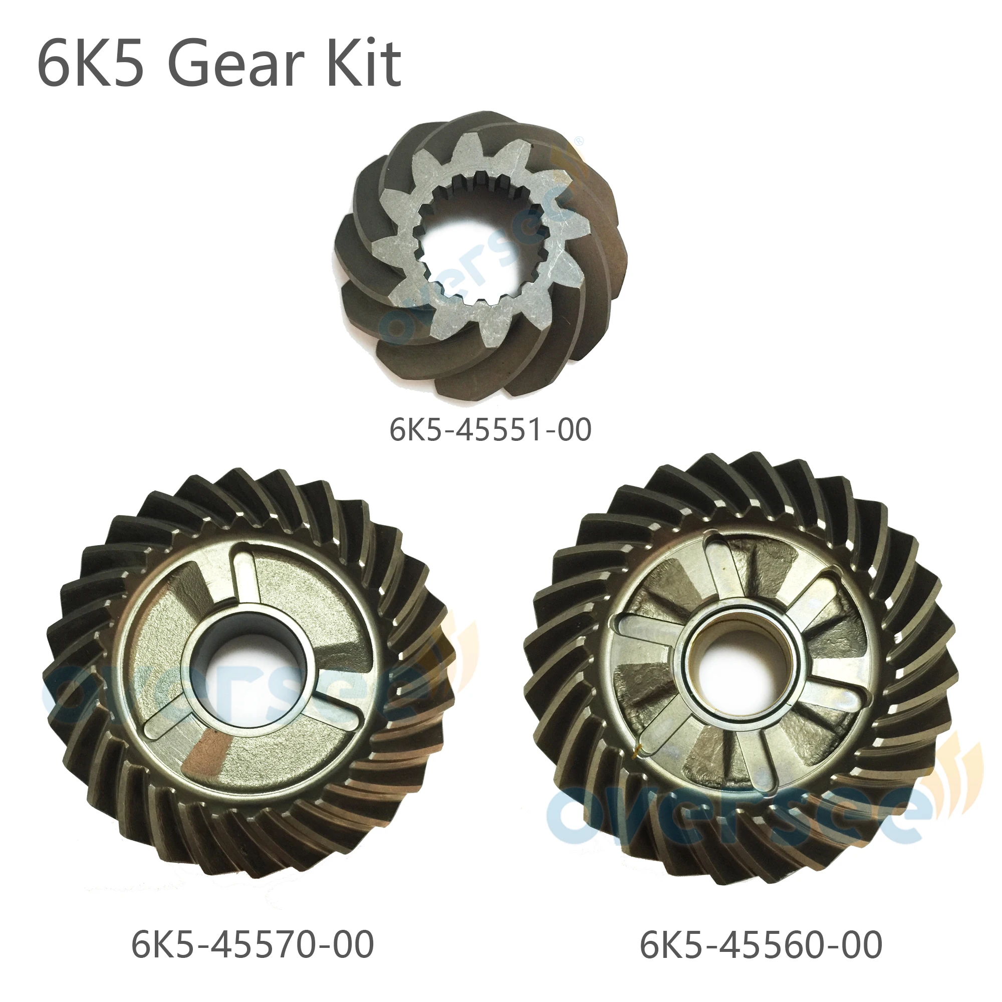 

OVERSEE Gear Kit 6K5 For Yamaha Outboard Engine 2 Stroke 60HP Parsun Engine Forward gear Reverse gear Pinion Kit