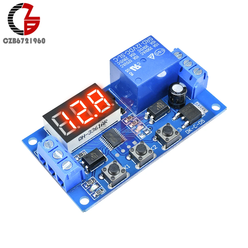 Time Delay Relay Dc 12v Led Digital Cycle Plc Trigger