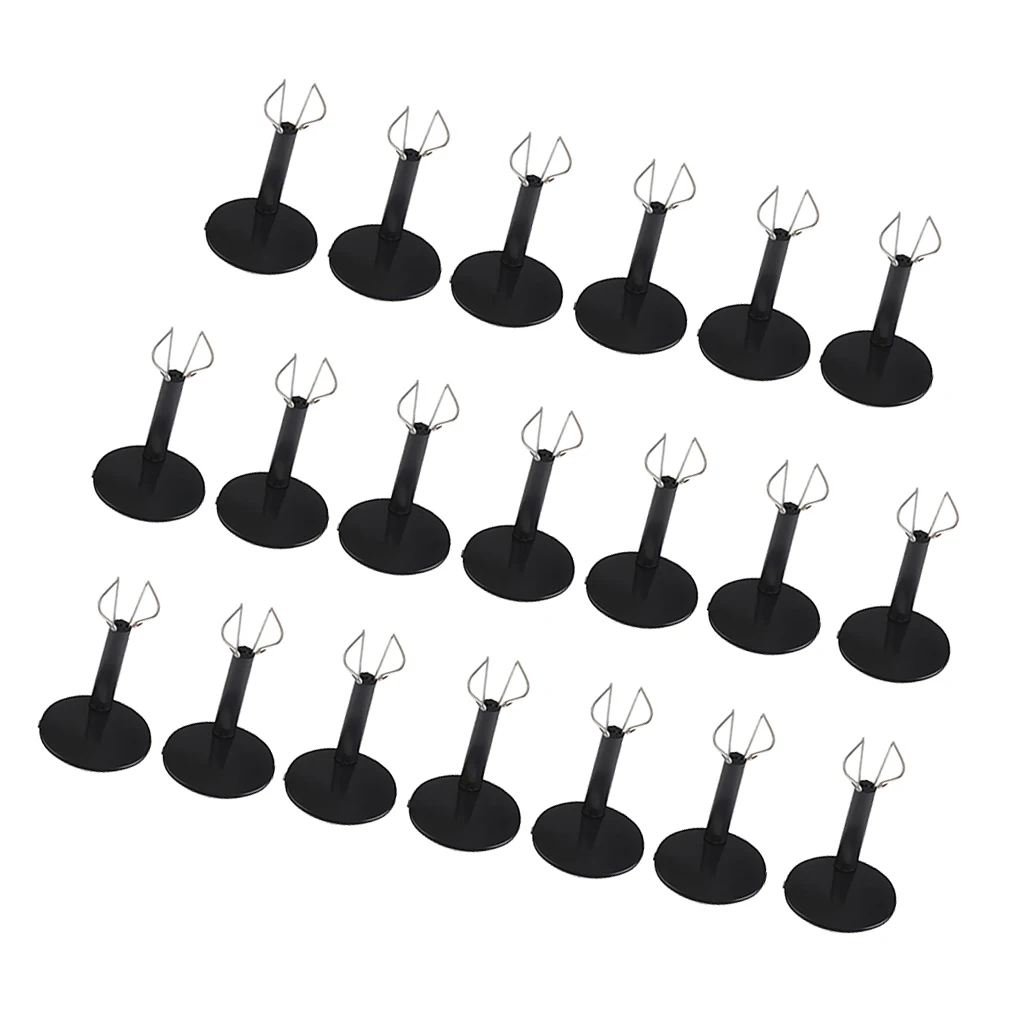 

MagiDeal 20pcs Black Adjustable Doll Stand Display Holder for Doll or Teddy Bear
