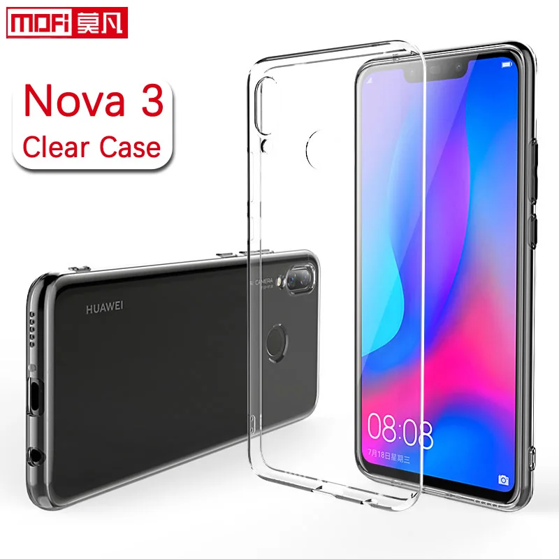 

huawei nova 3 case silicone cover back clear mofi transparent ultra thin TPU case for PAR-AL00 nova3 huawei nova 3 case cover