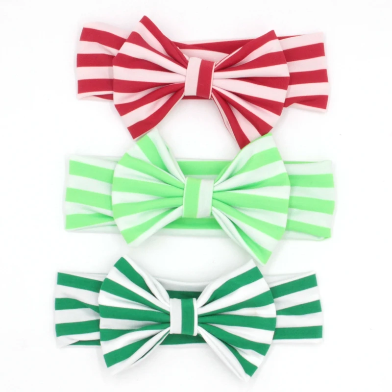 1PC Retail New Cute Baby Headband 5&quotBow Stripe Hair Accessory Children Birthday Party Hairband |