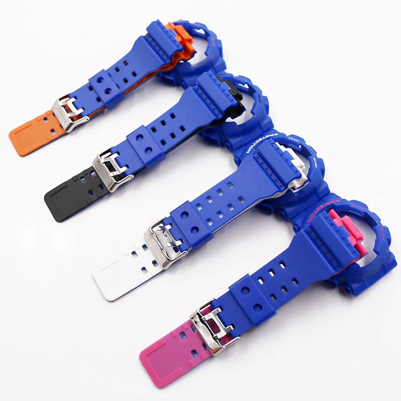 Resin strap men's pin buckle watch accessories for Casio GSHOCK GA100 GA110 GA120 GD100 GLS strap case waterproof strap band