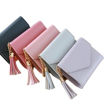 

Brand Wallet Woman Zipper PU Leather Girls Student Long Section Bags Candy Colors Large Capacity Female Hand Wallet
