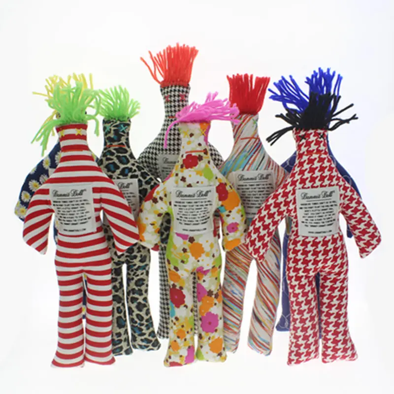 

10Pcs/Lot Dammit Dolls Humman Shape Different Color Random Pattern Stress Relief 12" Plush Toy Stuffed Doll S1274