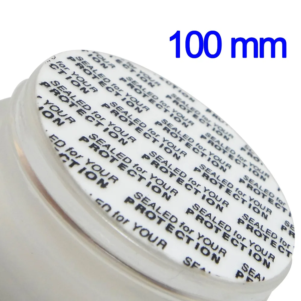 

100 mm Press and Seal Safety Liners -Tamper foam seal bottles & jars -bag of 100 Pcs (PSS(100 mm)=100pcs)