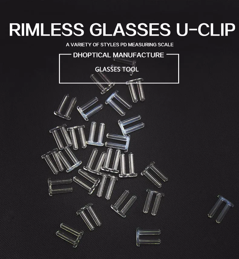 

1000pcs/lot U-clip rimless glasses material eyeglasses accessories different size