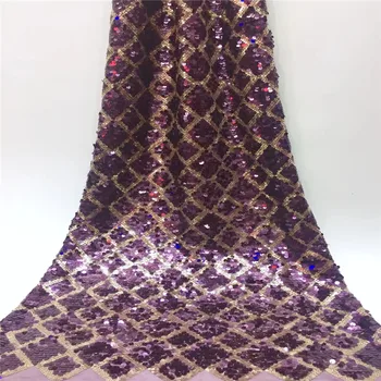 

Cassiel Nigerian Sequins Lace Fabrics 2019 3d African Lace Fabric Wedding African Fabric Lace For Embroidery Lace trim 5yards