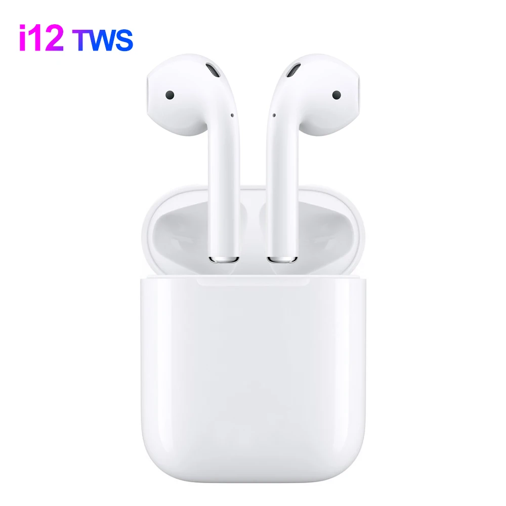

Wireless Bluetooth Headphone, i12 TWS Mini Earbuds Sport Headset Touch Control Earphone Magnetic Charging Case for Smart Phone