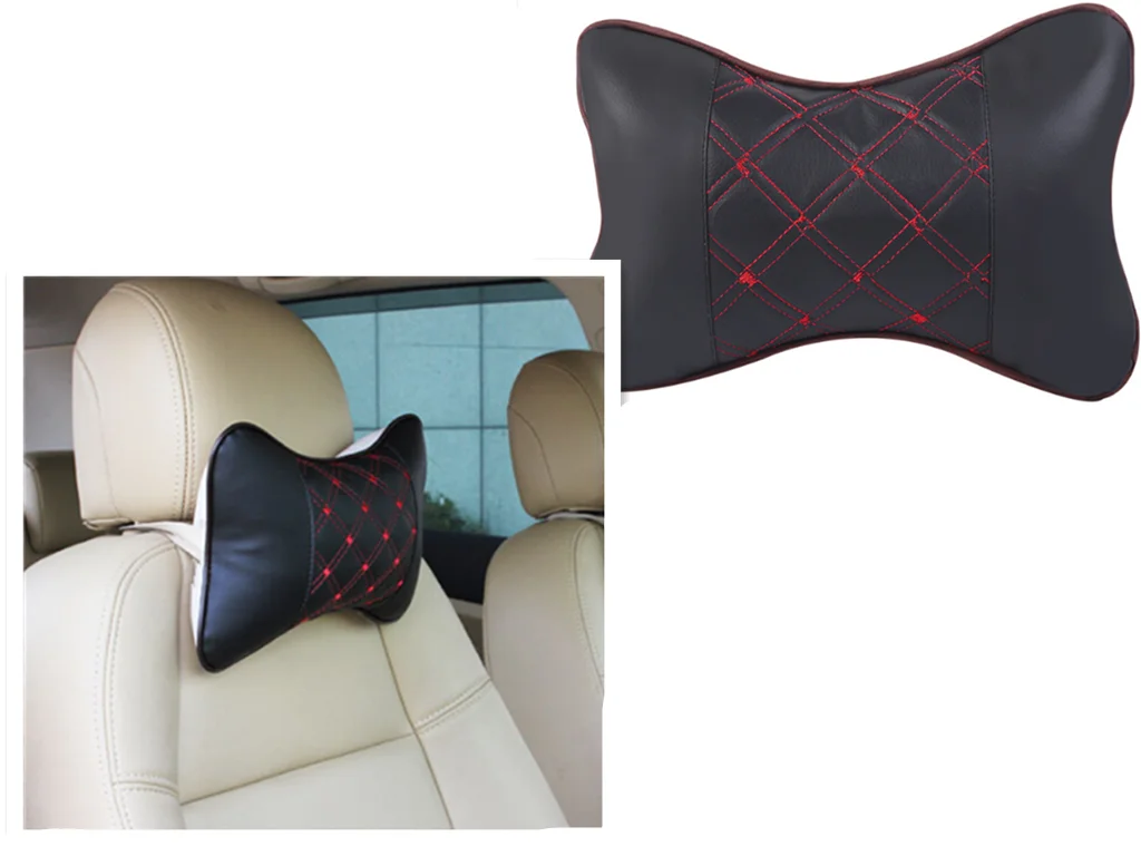 Car shape seat headrest neck leather universal breathable pillow for | Автомобили и мотоциклы