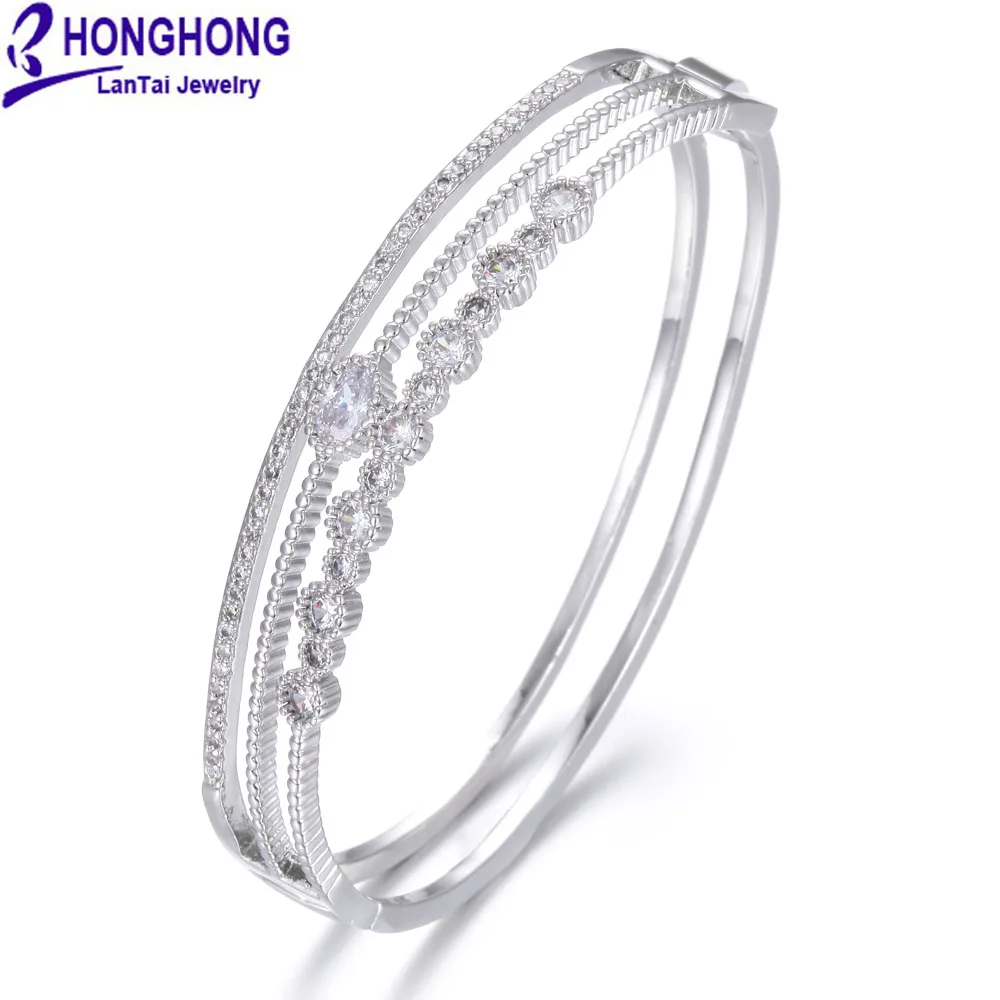 Honghong Цирконий высокого качества браслеты для женщин украшают браслет женский свадебный благородный элегантный стиль невесты браслеты ювелирные изделия