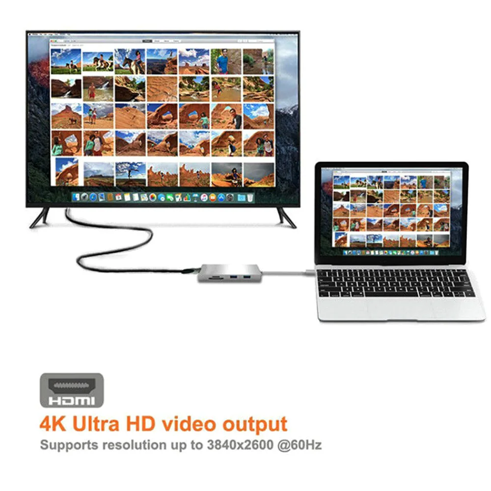 Адаптер VONETS USB C Hub Type в HDMI стабильный преобразователь сигнала быстрой передачи