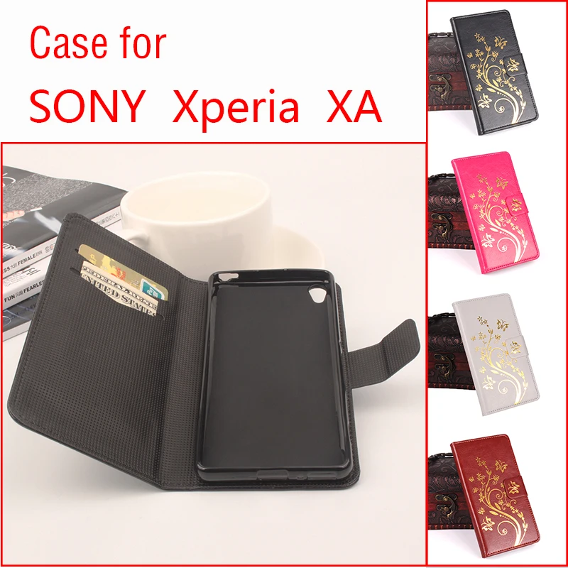 

For Sony Xperia XA Phone Case Folio Flip Premium Pattern PU Leather Wallet Case Cover with Cash and Card Slots tangjin