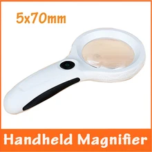 5x70 мм ручной светодиодный подсветкой Дети образования Игрушка Чтение Лупа для старых Для мужчин большой увеличительное Стекло Лупа с огни