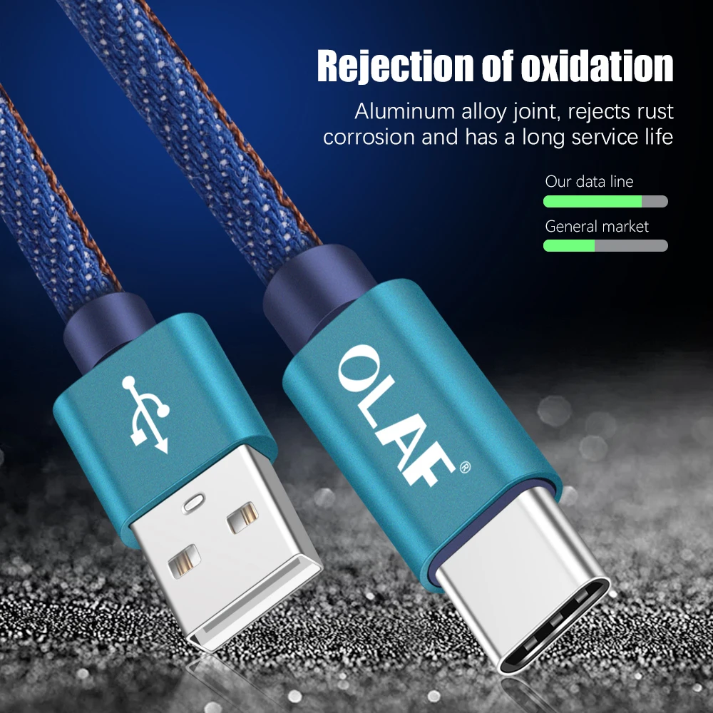 OLAF USB C кабель для Xiaomi Mi 8 usb type C кабель для быстрой зарядки кабель для передачи данных для samsung Galaxy S9 Note 9 kingd переключатель USB зарядное устройство