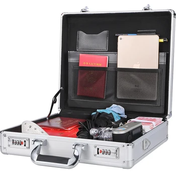 

portable small Aluminium Tool Case Heavy-Duty tool trolley abs flight case with shoulder belt