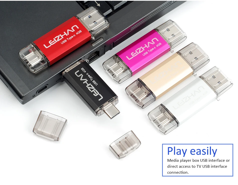 LEIZHAN OTG USB флеш-накопитель USB 3,0 Тип C фото палка для samsung S10 S9 128 Гб 64 ГБ 32 ГБ 16 ГБ Tipo C Флешка USB C флешка