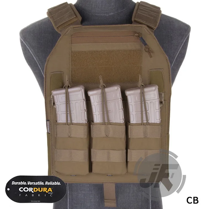 Emerson LBX-4019 Armatus Slick Plate Carrier нерегулярный Тактический легкий Регулируемый жилет бронежилет w/Mag Pouch& Plates - Цвет: CB