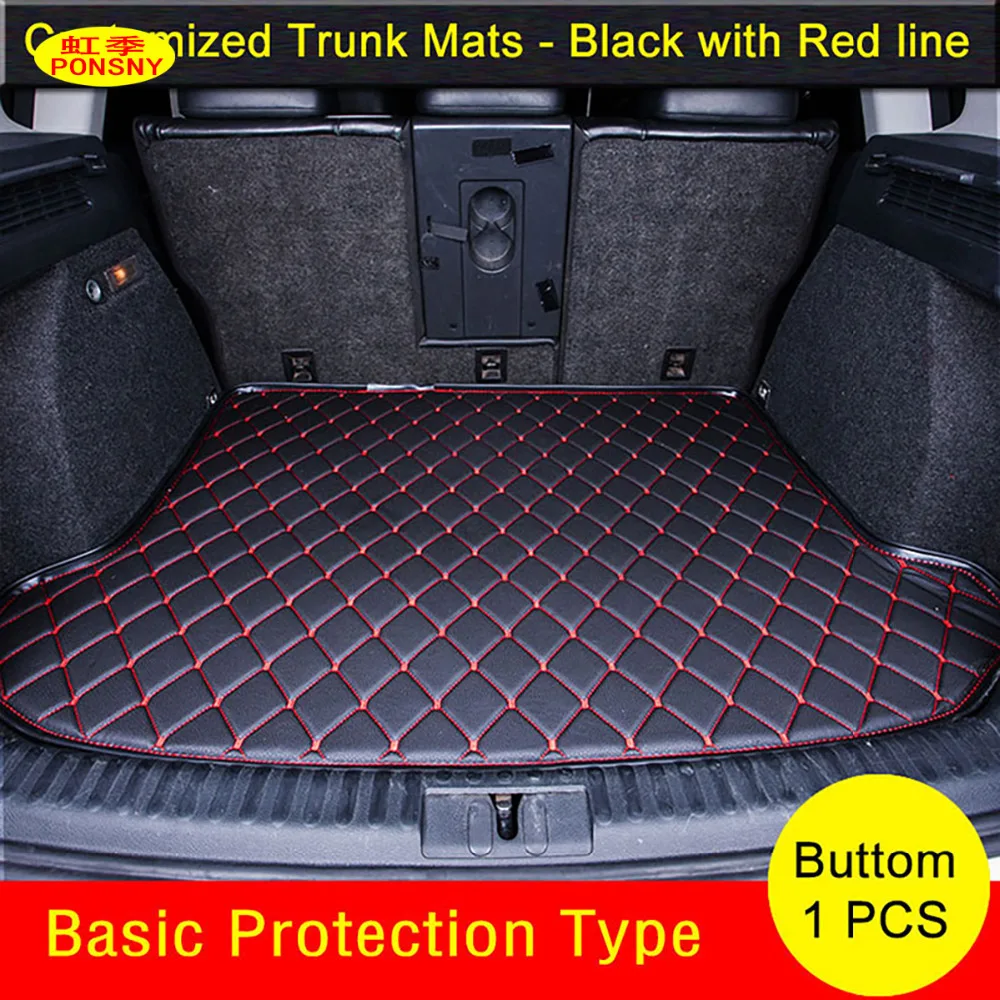 

PONSNY For Jaguar XJL XF XJ6 XJ6L Car Trunk Mats Carpets Waterproof Customized Trunk Rugs