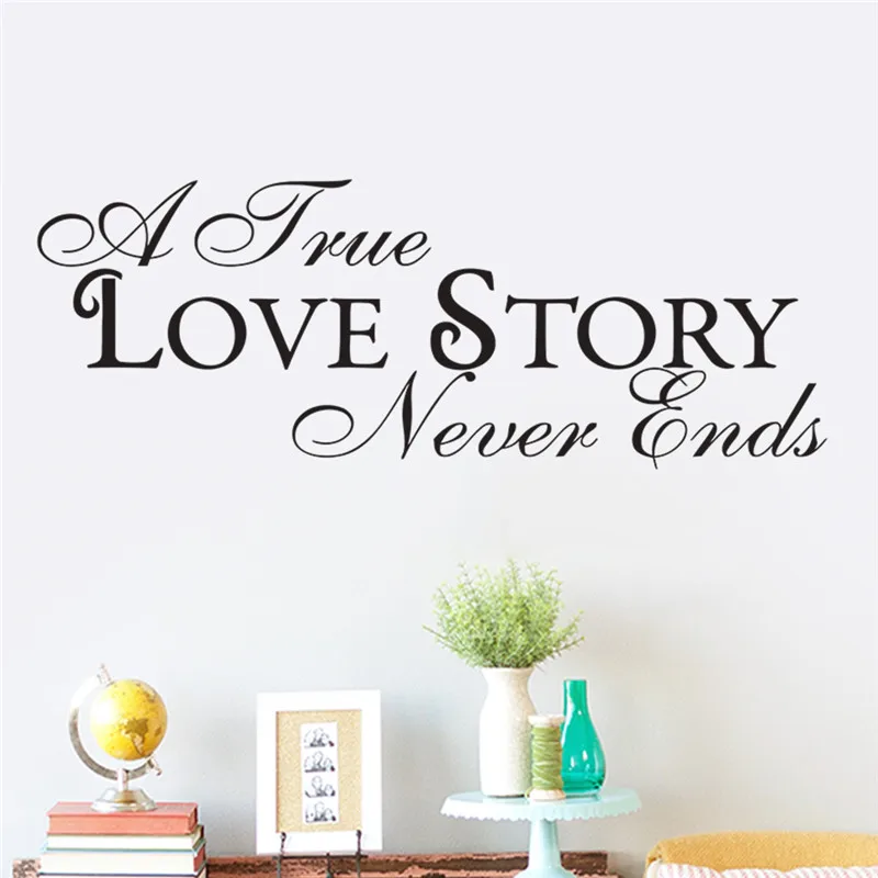 New Quote Vinyl Decal Wall Sticker For Bedroom Rooms Love