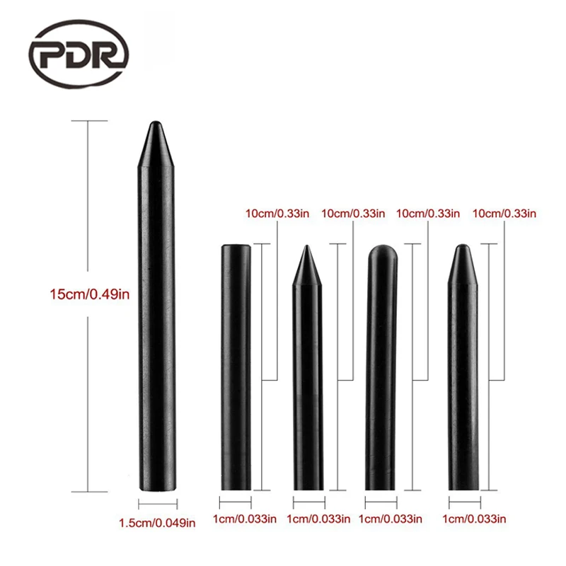 Супер PDR безболезненный ремонт вмятин, инструменты для удаления града, набор, ручка с 9 головками, набор инструментов PDR, цена, набор инструментов PDR - Цвет: black