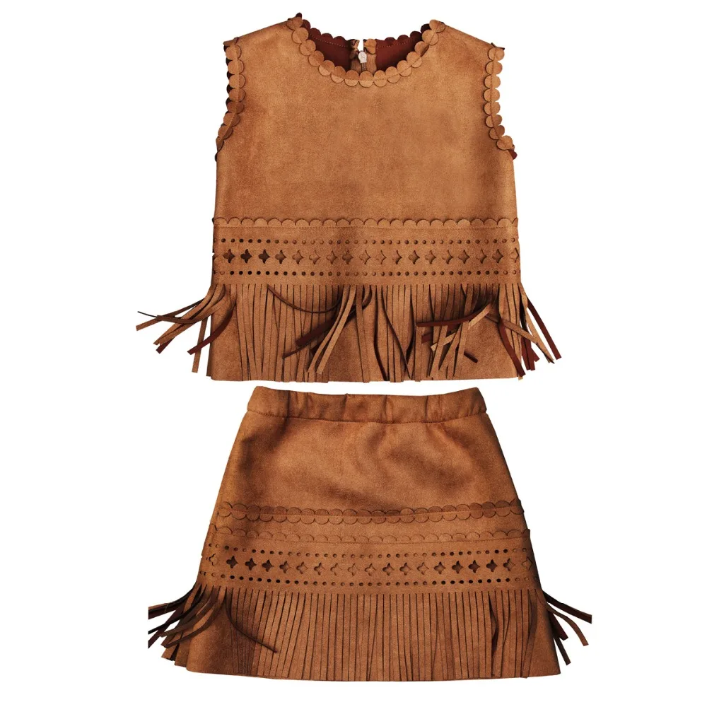 girls sets tassel clothing Autumn and winter baby gril set kids 2