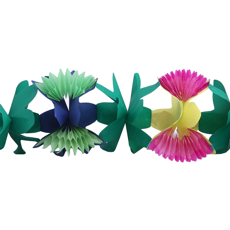 1 шт. тропические листья баннер цветок Гирлянда бумага флаг день рождения ребенка душ Гавайская Летняя Вечеринка Декор
