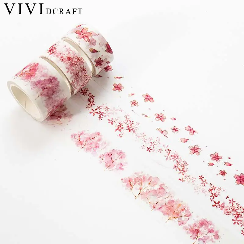 Vividcraft японский канцелярские 1 шт. Творческий прозрачная лента Washi Винтаж Скрапбукинг поставки клейкой ленты Papelaria