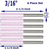 Для шлифования бензопилы металлический Шлифовальный Камень Полировальный Инструмент цилиндрический 6 шт. крепление 120-150 зернистость 1/8