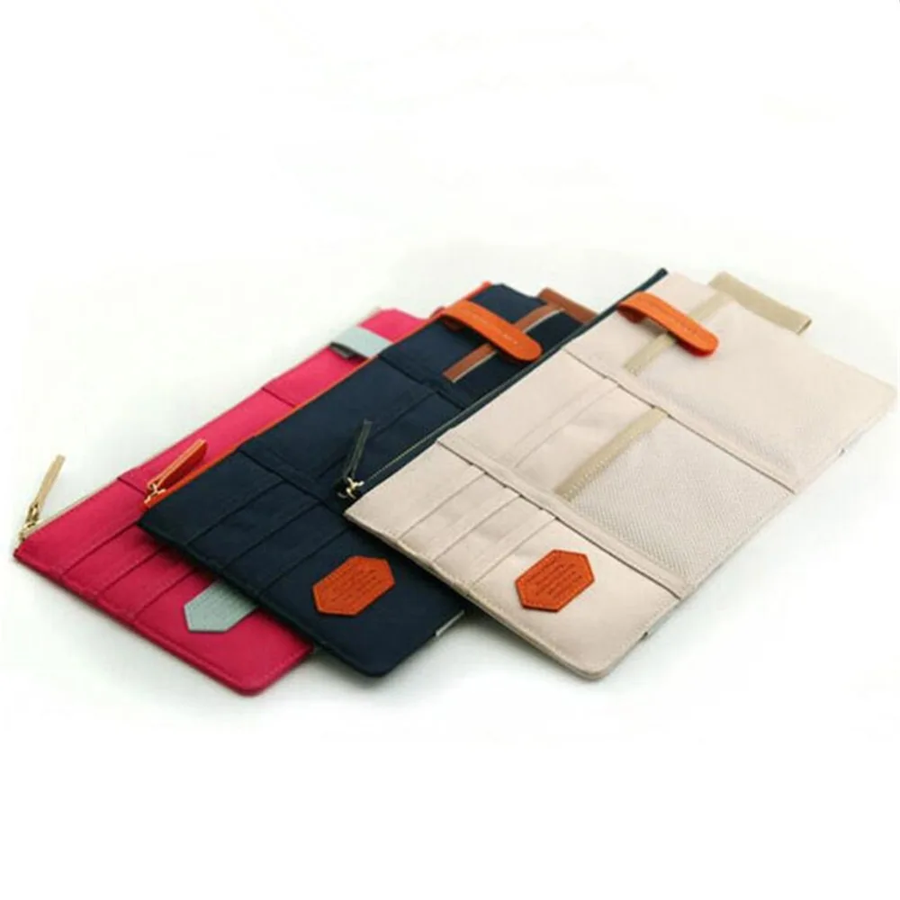 

Multi-purpose Auto Car Visor Organizer Canvas Sun Visor Storage Pouch Bag for Card Cell Phone Pen Sunglasses Holder