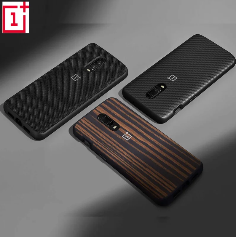 Оригинальный чехол-т бампер OnePlus 6 T Karbon официальный кевлар + ТПУ чехол Ebony