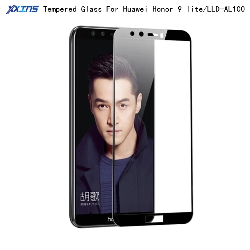 Полное покрытие закаленное стекло для huawei Honor 9 lite Защита экрана смартфона LLD-AL100